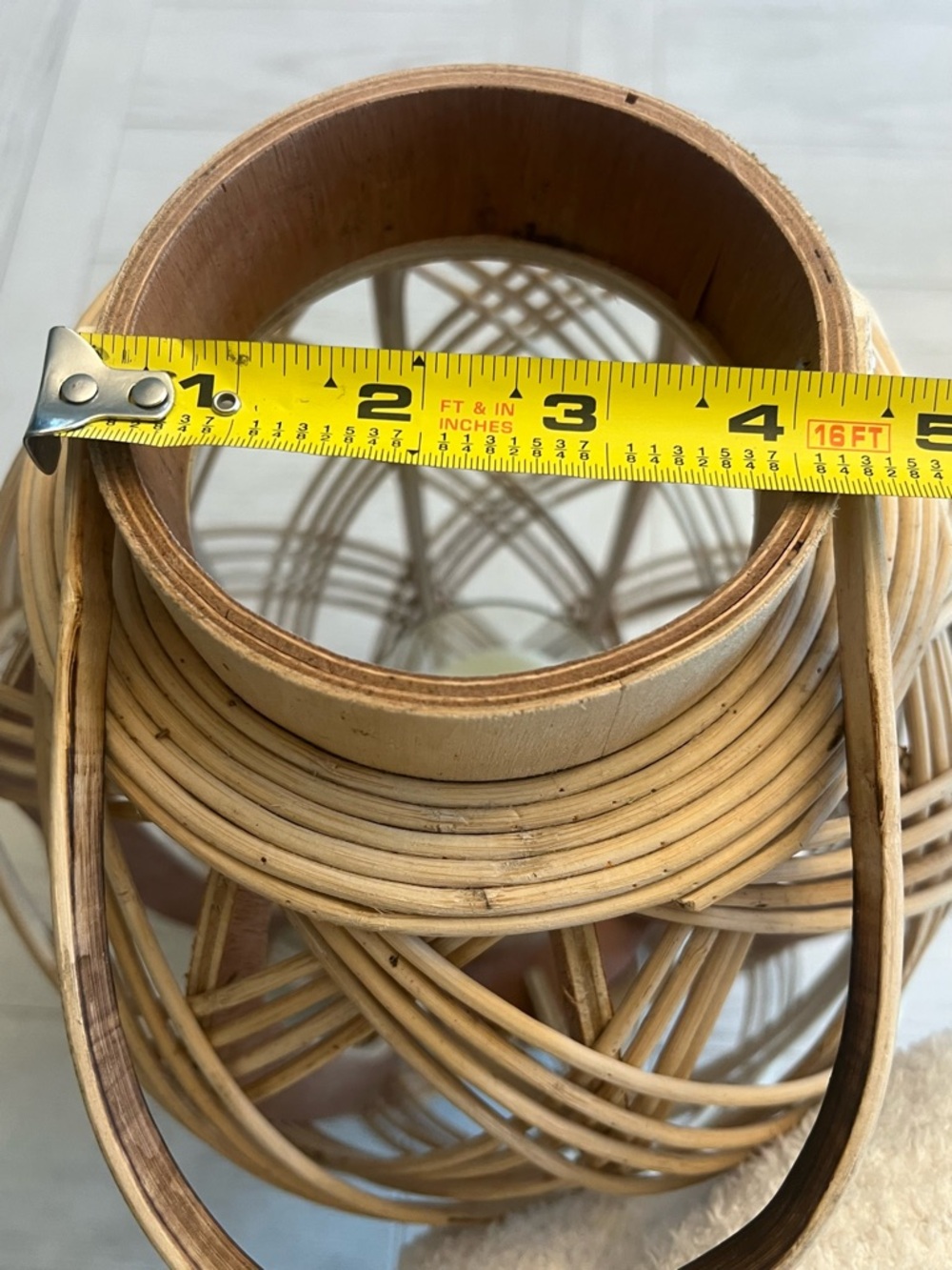 Home Goods Natural Rattan Lantern in Beige - Picture 5 of 6